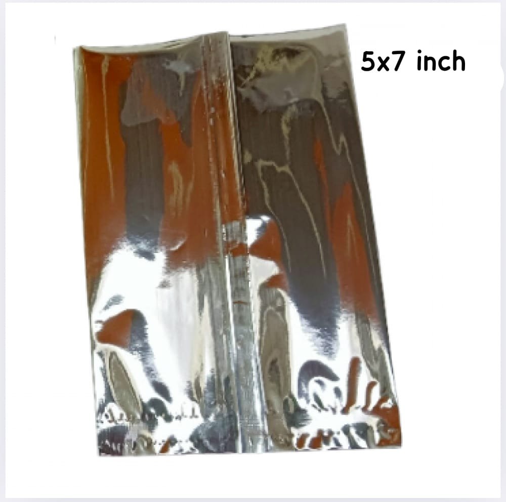 silver Foil Pouch 5x7inch (100 pcs)